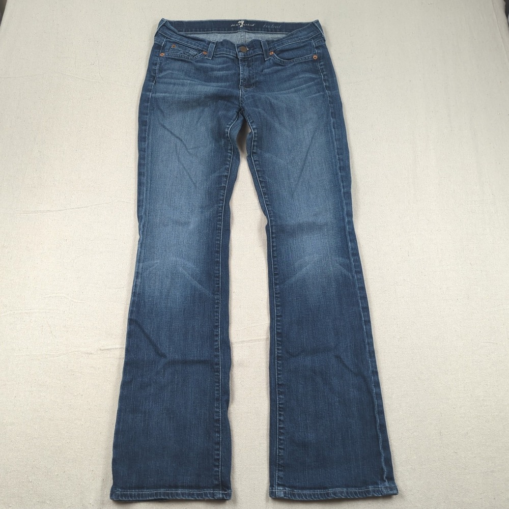 7 for all Mankind Jeans Womens 29 Blue Boot Cut Stretch Western Cowgirl